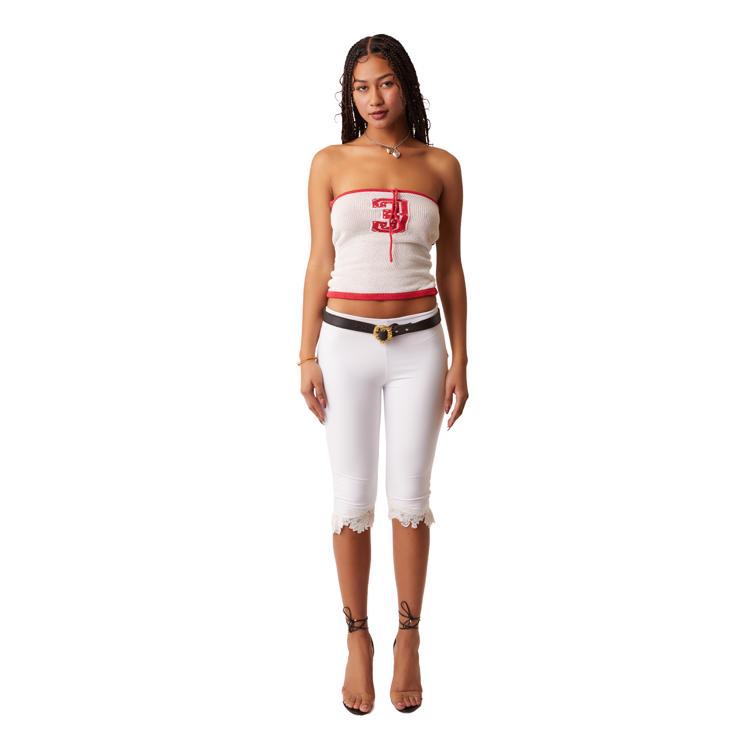 White Soft Cotton Knit Tube Top