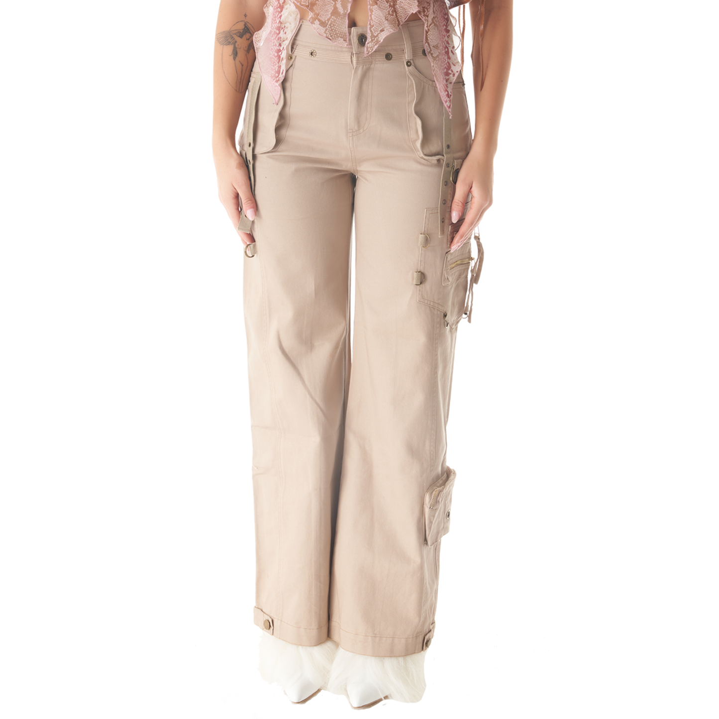Beige Cargo Pants