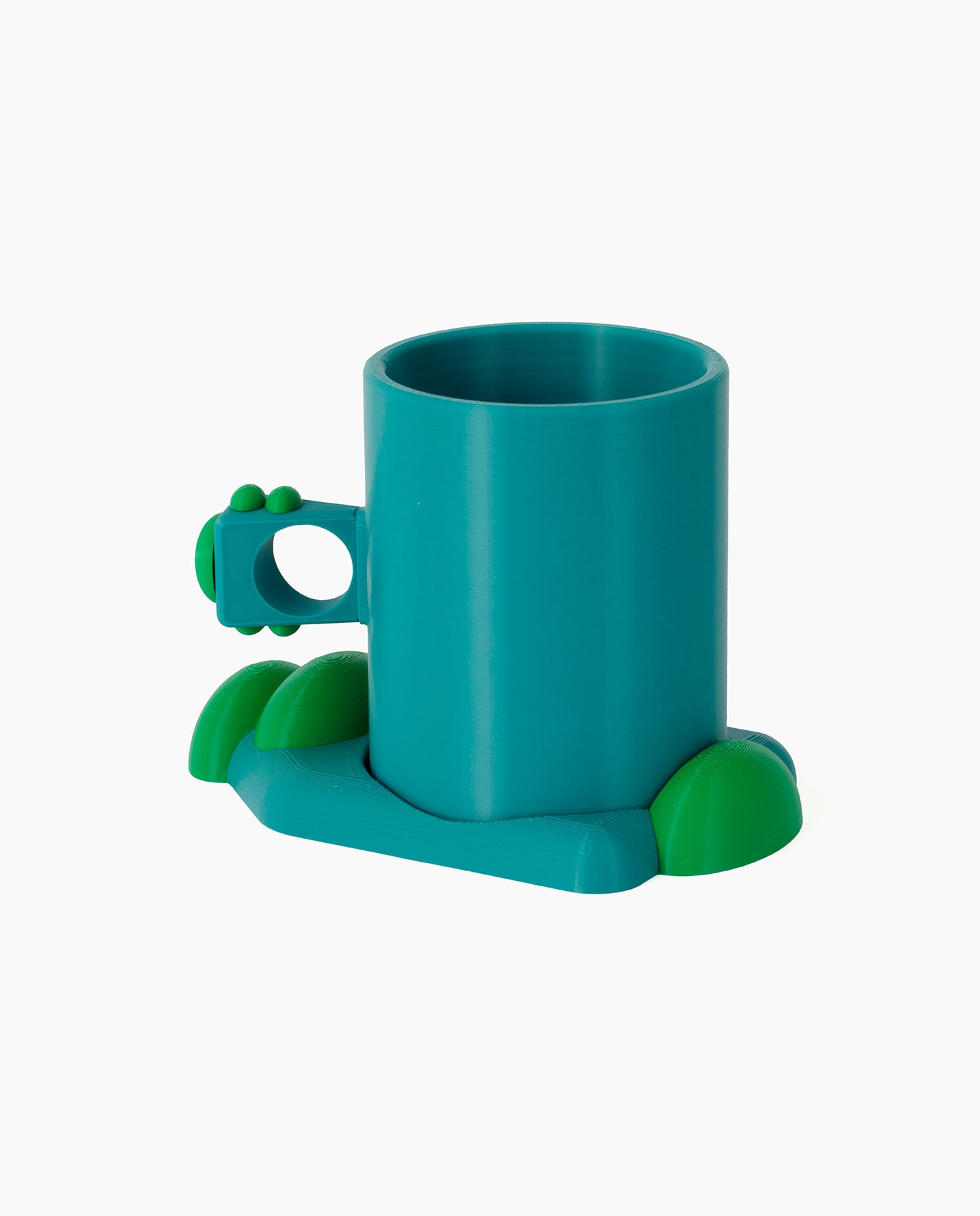 Green and Blue Ring Mug + Coaster