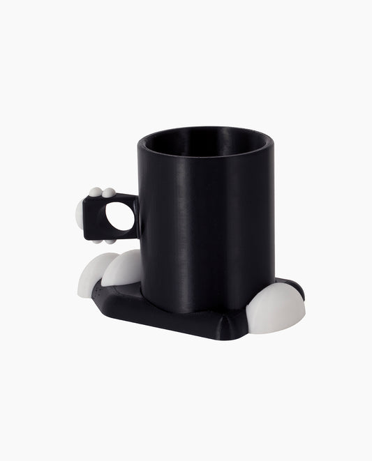 Black and White Ring Mug + Coaster