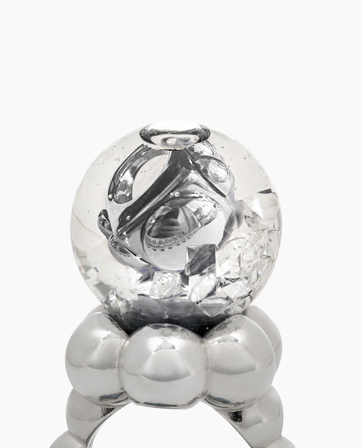 Clear Snow Globe Ring