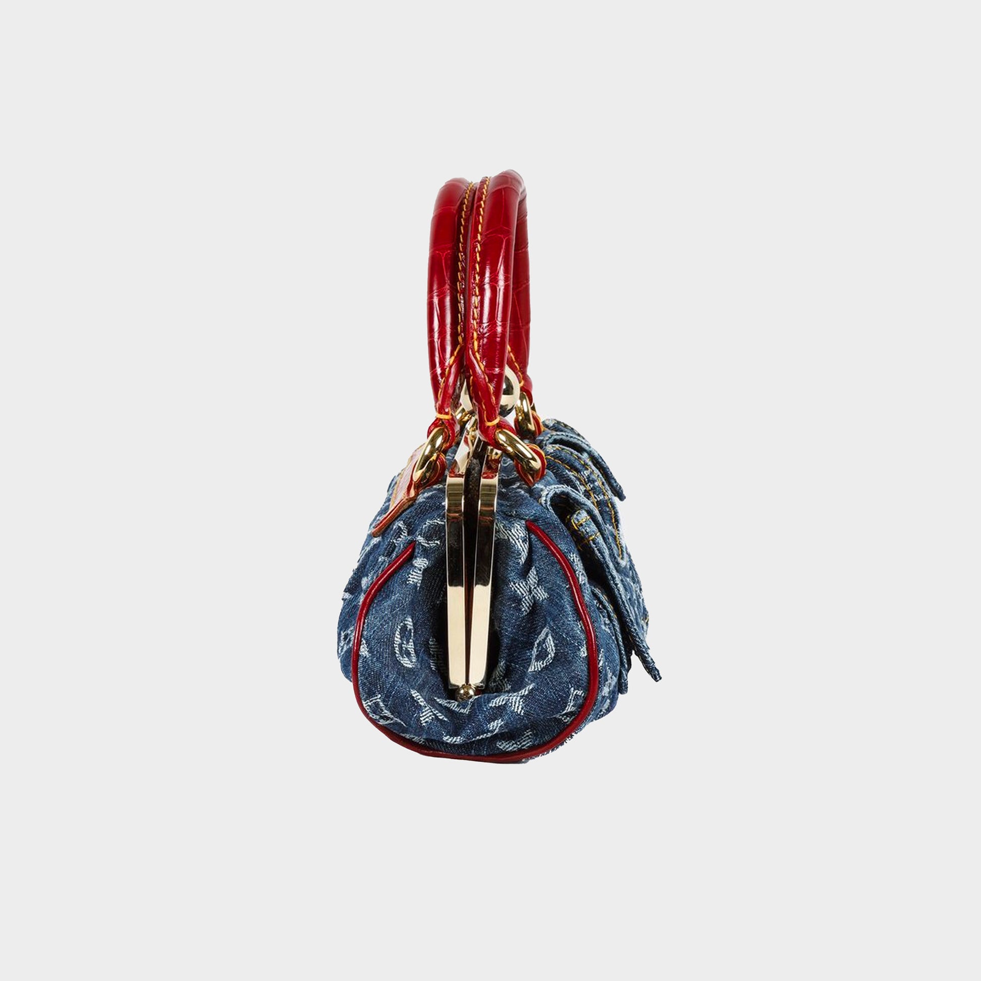 Louis Vuitton by Marc Jacobs Chain Print Velvet & Alligator Bag