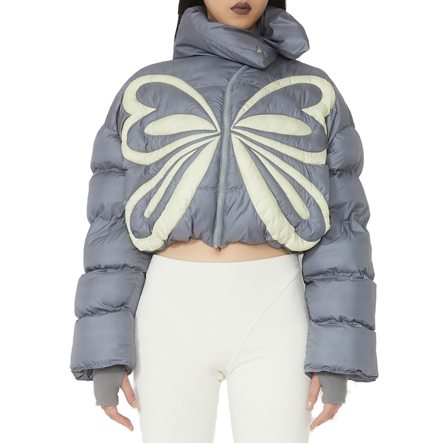 Grey Butterfly Puffa Jacket