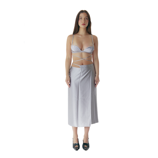 Silk Bralette Silver